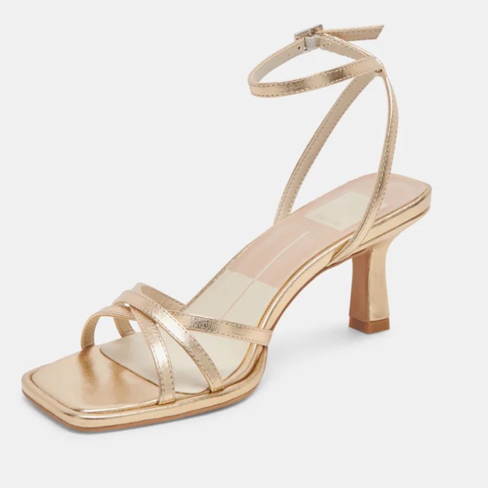 NWT Dolce Vita gold Manji heel sandal gold